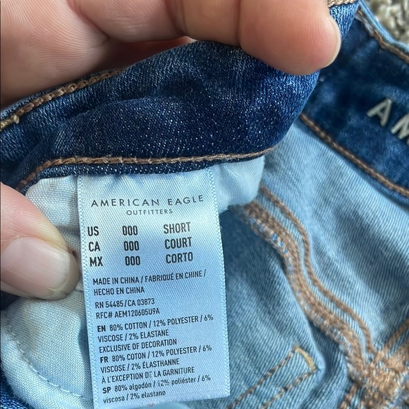 American Eagle Outfitters Ripped Blue Skinny Jeans - Picture 3 of 8
